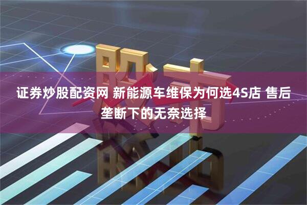 证券炒股配资网 新能源车维保为何选4S店 售后垄断下的无奈选择